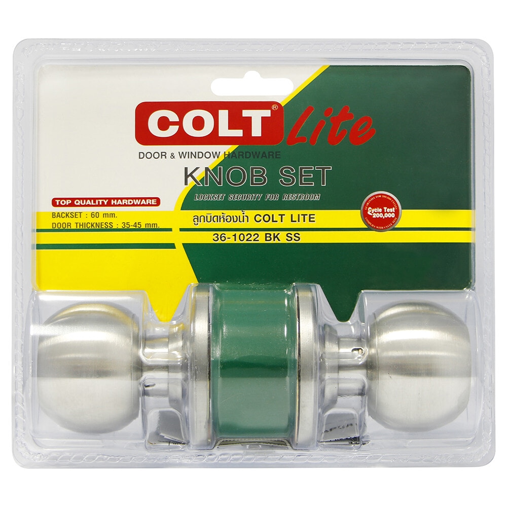 COLT LITE ลูกบิดห้องน้ำ จานเล็ก สเตนเลส-201 รุ่น 36-1022 SS สีสเตนเลส