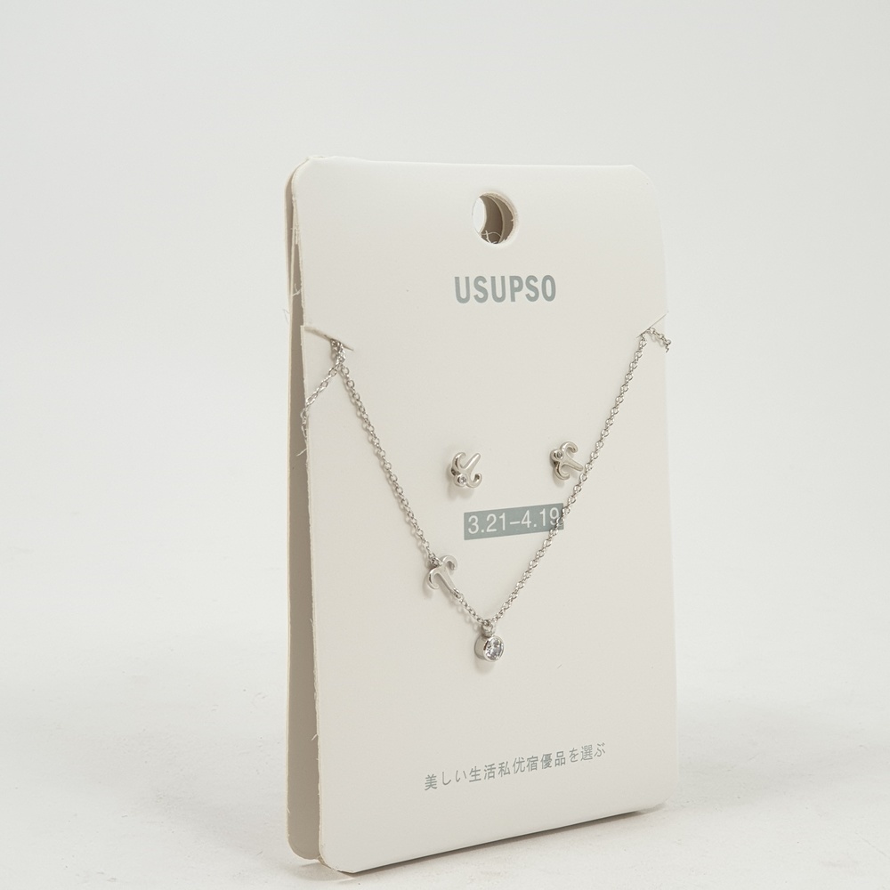 USUPSO ชุดต่างหู+สร้อยคอ (Aries) (#H)