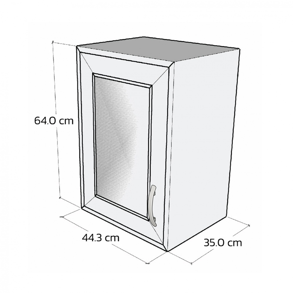 WT ตู้ลอยเดี่ยว 44.3x35x64 ซม. SC สีขาว