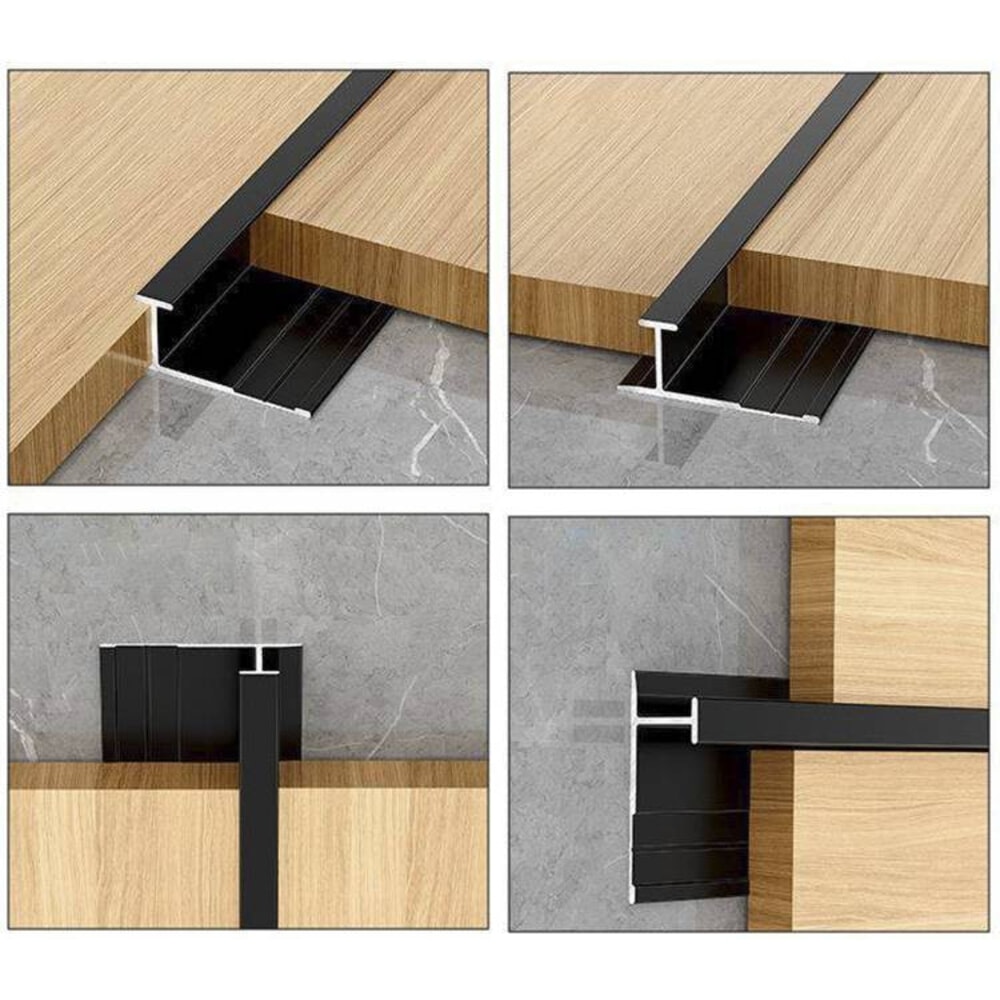 GREAT WOOD แผ่นอลูมิเนียมตัวที สีโรสโกลด์ ขนาด 2.2*2.9*1ซม.