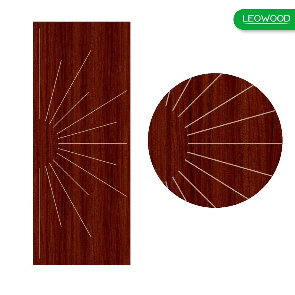 LEOWOOD ประตู DoorX Platinum ลาย 1 - Mahogany ขนาด 3.5x80X200 ซม.