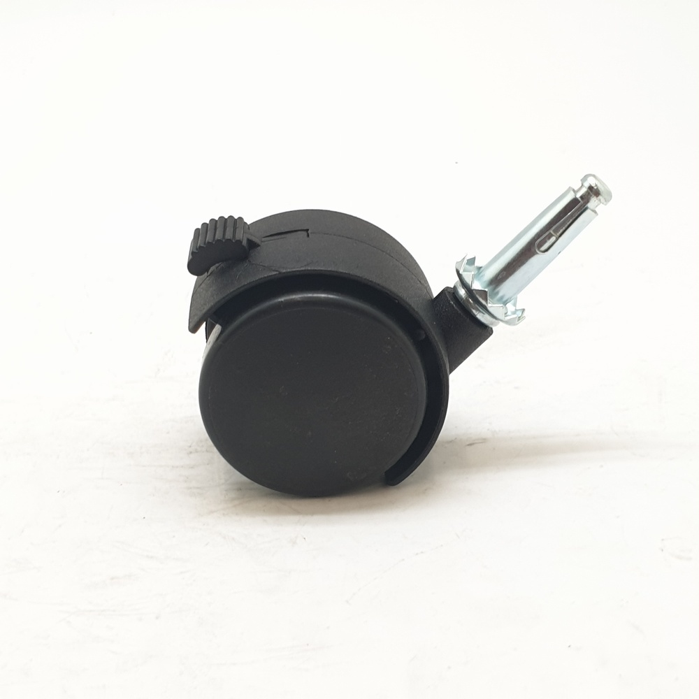 KAMPER ล้อแกนเดือย Black Nylon มีเบรค 50มม (2นิ้ว) รุ่น TWSB-50
