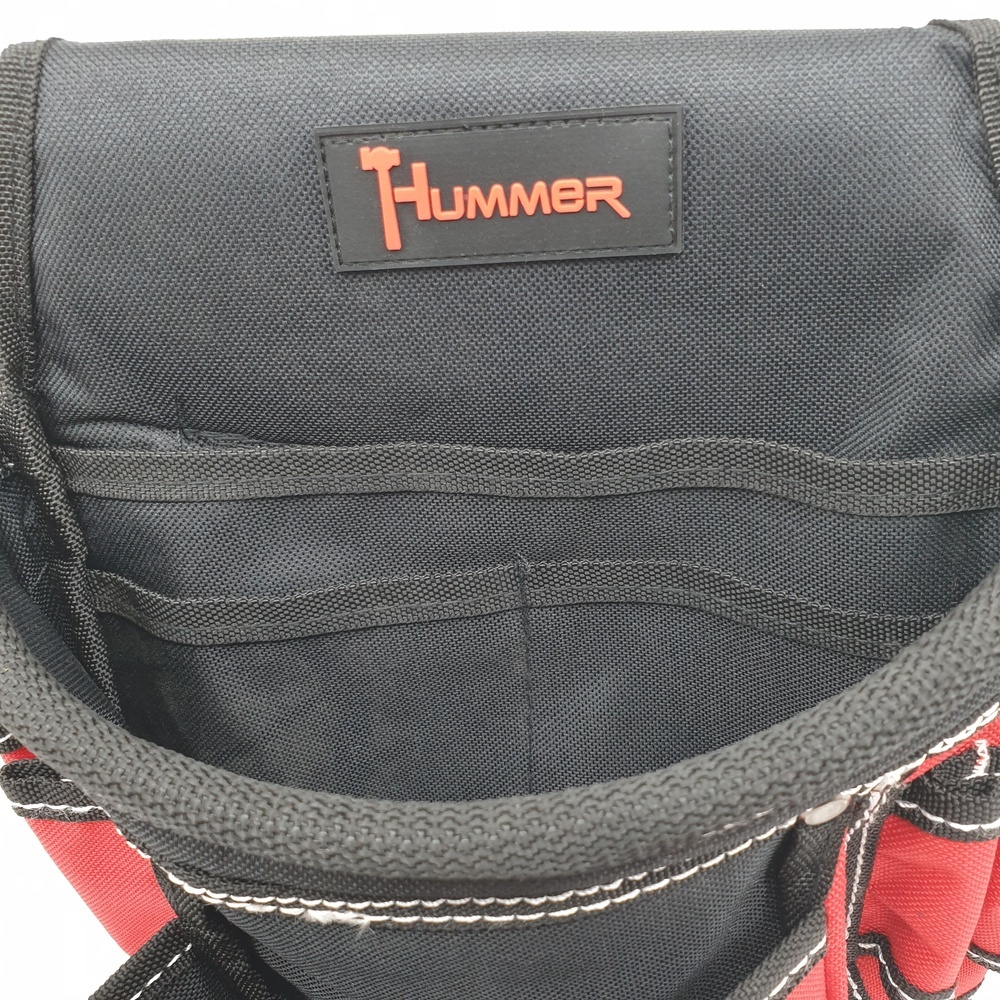 HUMMER กระเป๋าเครื่องมือช่างคาดเอว พร้อมเข็มขัด รุ่น JR-CB07 สีแดง-ดำ