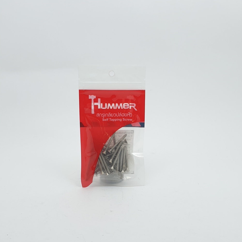 HUMMER สกรูเกลียวปล่อยหัว F-HM6114 ขนาด 6x1-1/4"(25ตัว/แพ็ค)