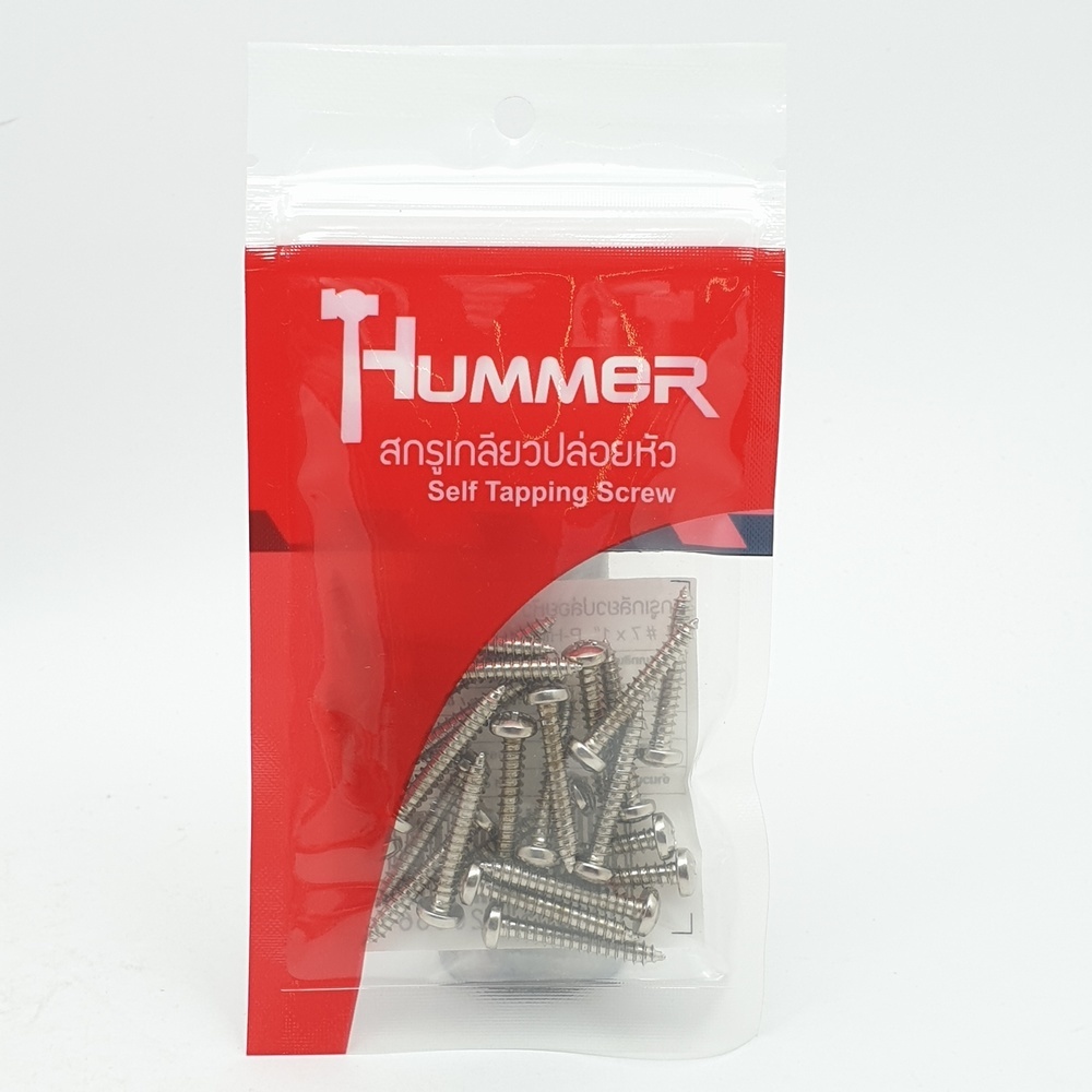 HUMMER สกรูเกลียวปล่อยหัว P-HM710 ขนาด 7X1" (25ตัว/แพ็ค)