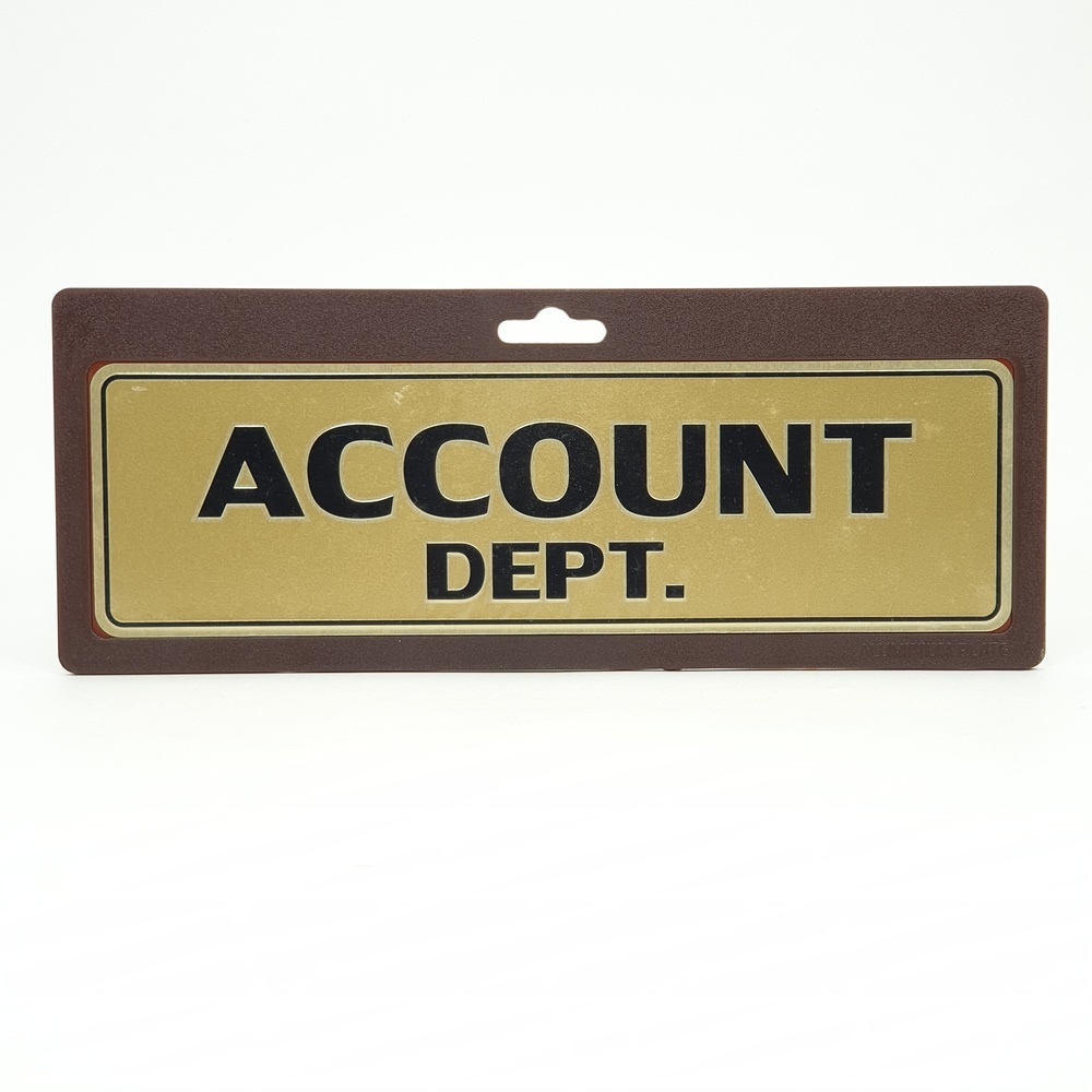 ป้ายอลูฯ SGB9101-84(ACCOUNT สีทอง ขนาด 7.5x25 ซม.)