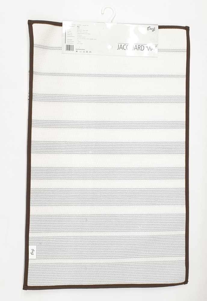 พรมเช็ดเท้า 50×80×1.5 ซม. รุ่น DK06 สีน้ำตาล-ขาว