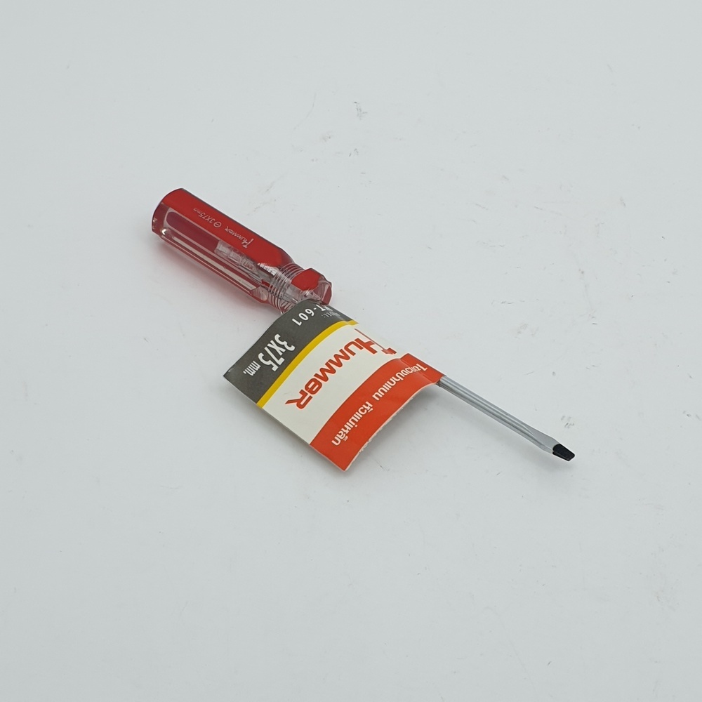 HUMMER ไขควงปากแบนหัวแม่เหล็ก รุ่น WT-601-3X75 ขนาด 3x75มม.