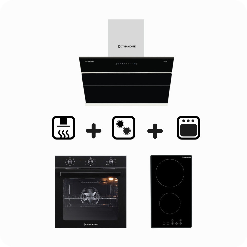 DYNAHOME ชุดเซ็ทเครี่องดูดควัน DH218VA + เตาไฟฟ้า DH201 + เตาอบ DH109-G1