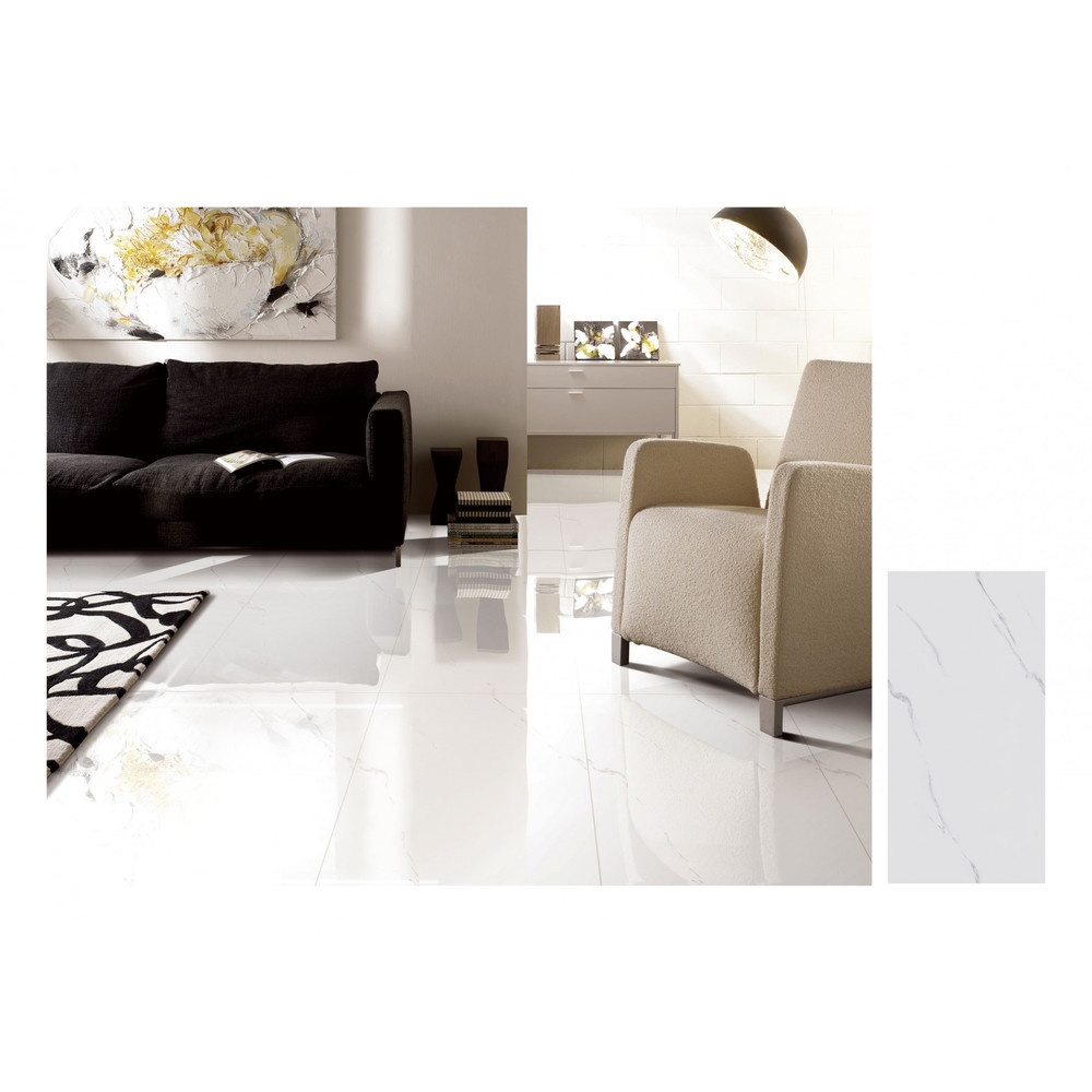 Marbella 60x120 กระเบื้องพอร์ซเลน รุ่น คลาสสิค ไวท์ 12612 (Gloss) (2P)