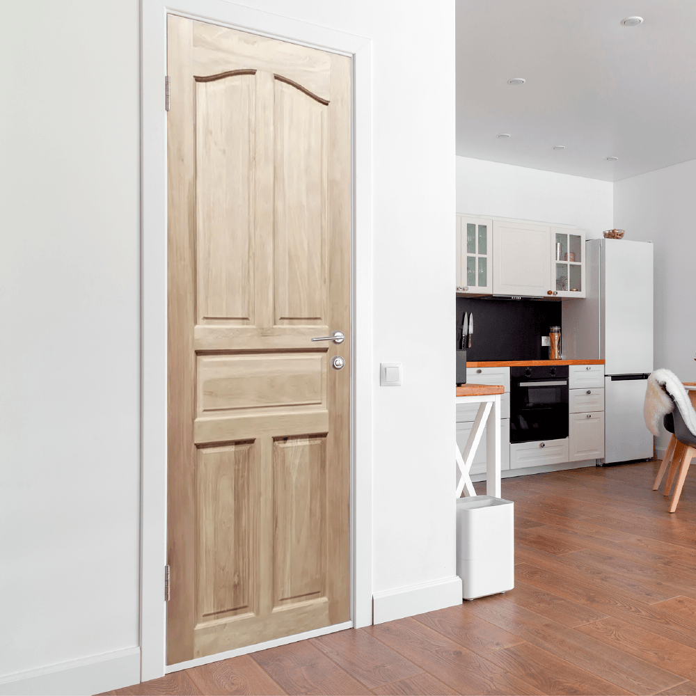 GREATWOOD ประตูไม้มะฮอกกานี บานทึบ 5ฟัก 80x200ซม.