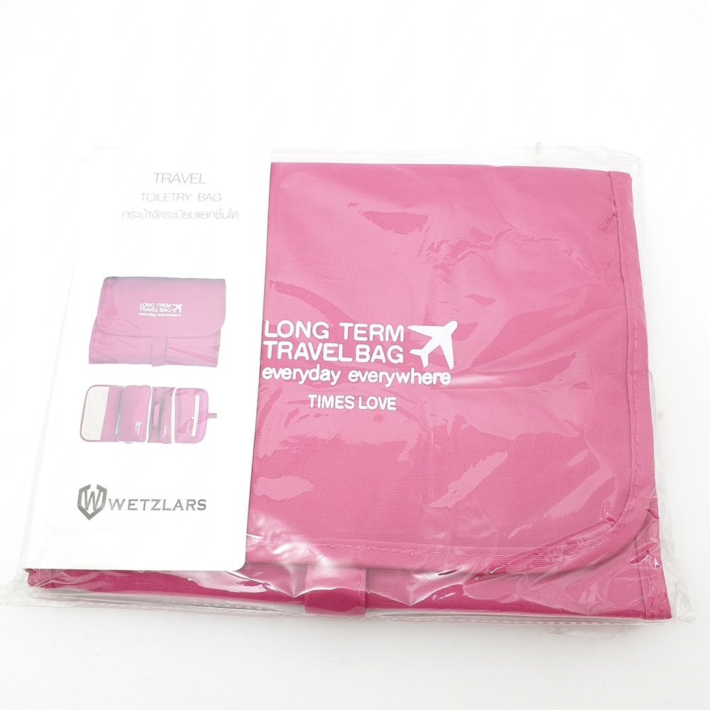 กระเป๋าจัดระเบียบแยกชิ้นได้ รุ่น ZRH-019-FS ขนาด 23.5x18x3 cm สีชมพูบานเย็น