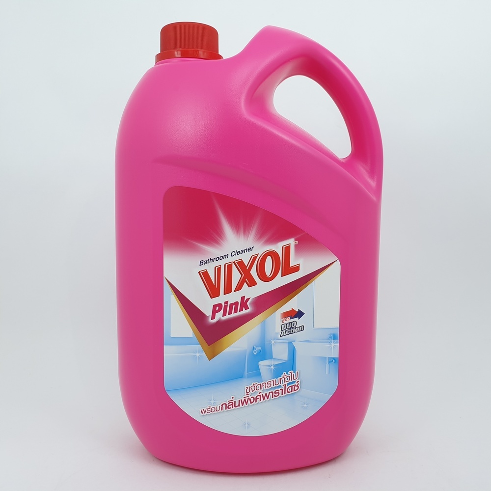 VIXOL วิกซอล น้ำยาล้างห้องน้ำและ ขจัดคราบทั่วไป ขนาด 3500 มล. สีชมพู