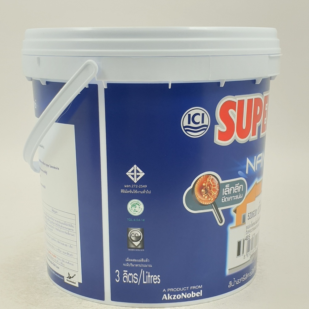 Dulux ซูเปอร์โคท นาโนเท็กซ์ สีน้ำภายนอก เบส D 3 ลิตร