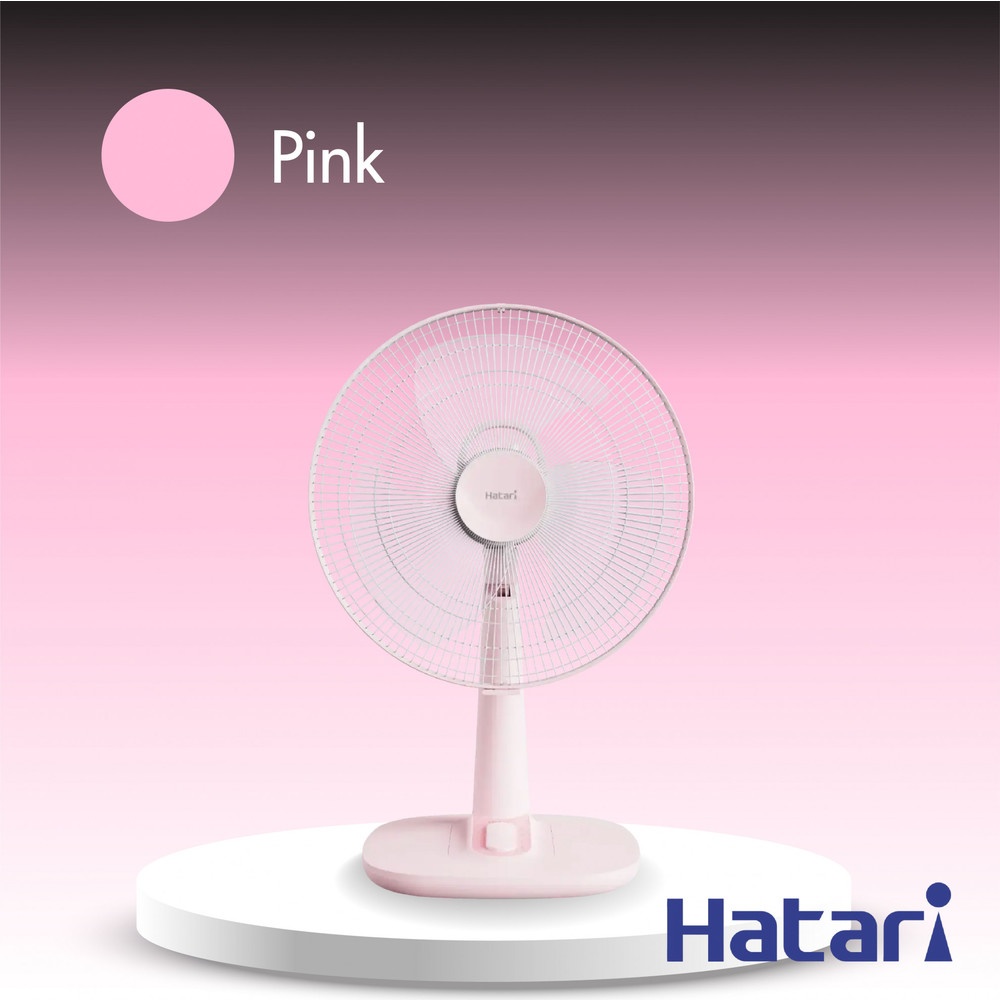 HATARI พัดลมตั้งโต๊ะ 16" T16M1 ชมพู