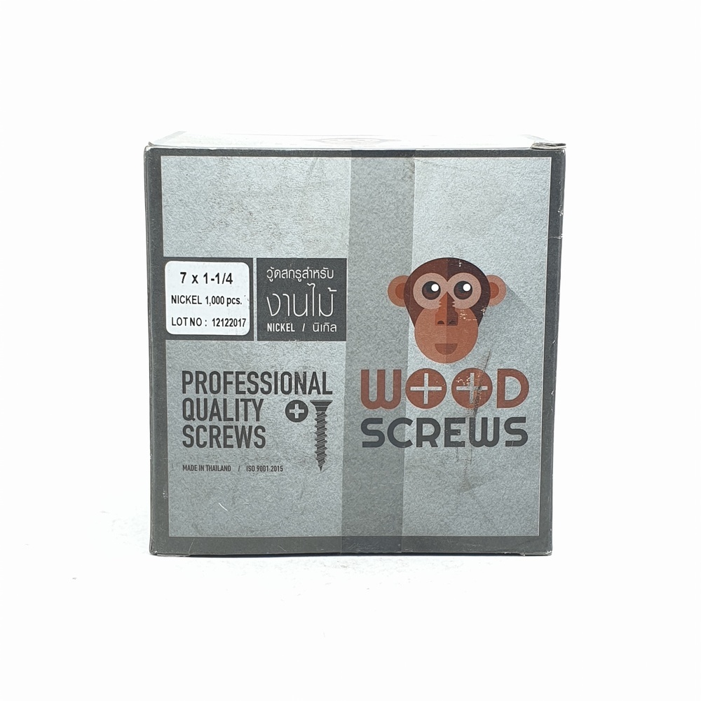 สกรูงานไม้ เบอร์ 7x1-1/4 นิ้ว ชุบนิเกิล Wood Screws