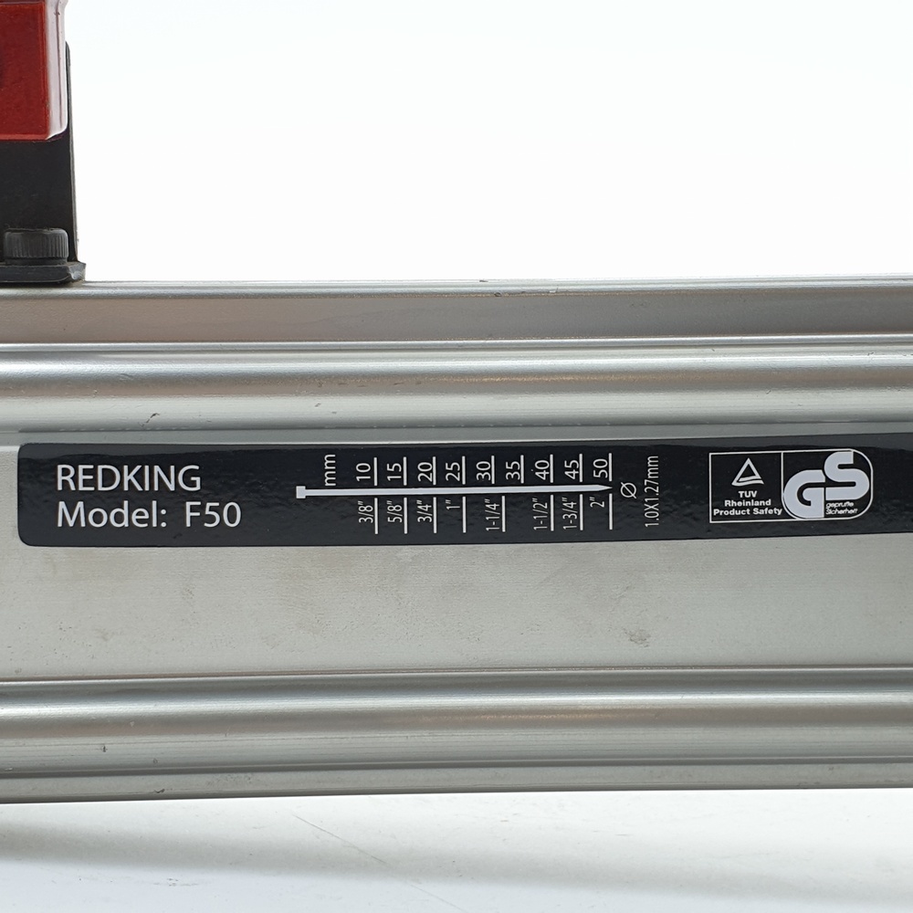 REDKING ปืนลมยิงตะปูขาเดี่ยว รุ่น F50 สีแดง-ดำ