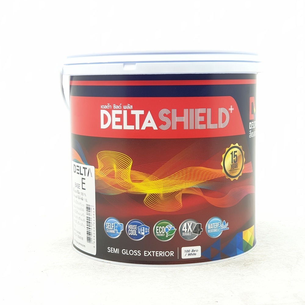 Delta สีน้ำอะครีลิค เดลต้าชิลด์พลัส ทาภายนอก กึ่งเงา เบส E 3.6 ลิตร
