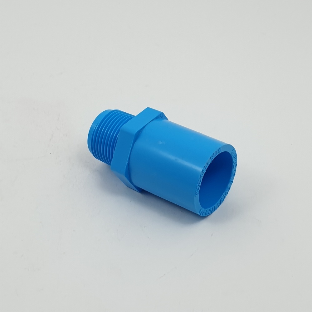 SCG ข้อต่อตรงเกลียวนอก หนา 3/4"(20) ชั้น 13.5 สีฟ้า