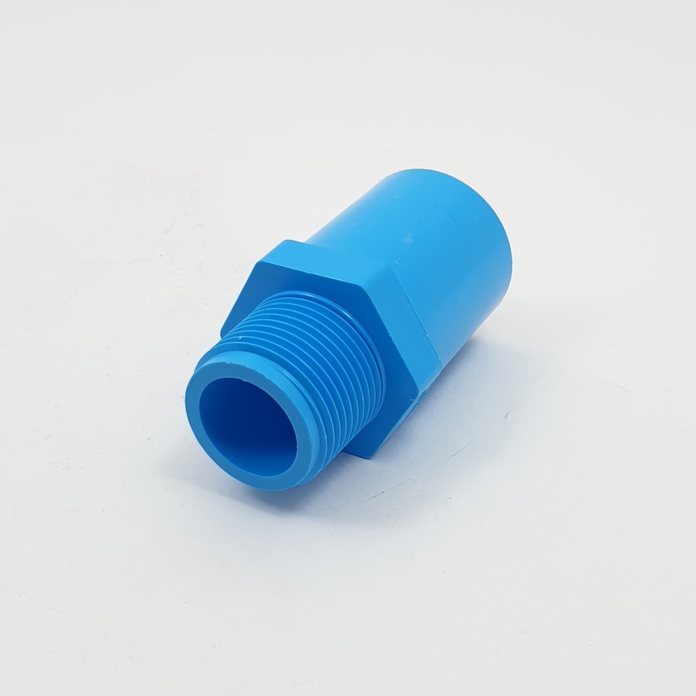 SCG ข้อต่อตรงเกลียวนอก หนา 3/4"(20) ชั้น 13.5 สีฟ้า