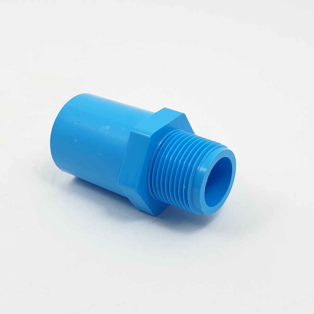 SCG ข้อต่อตรงเกลียวนอก หนา 3/4"(20) ชั้น 13.5 สีฟ้า