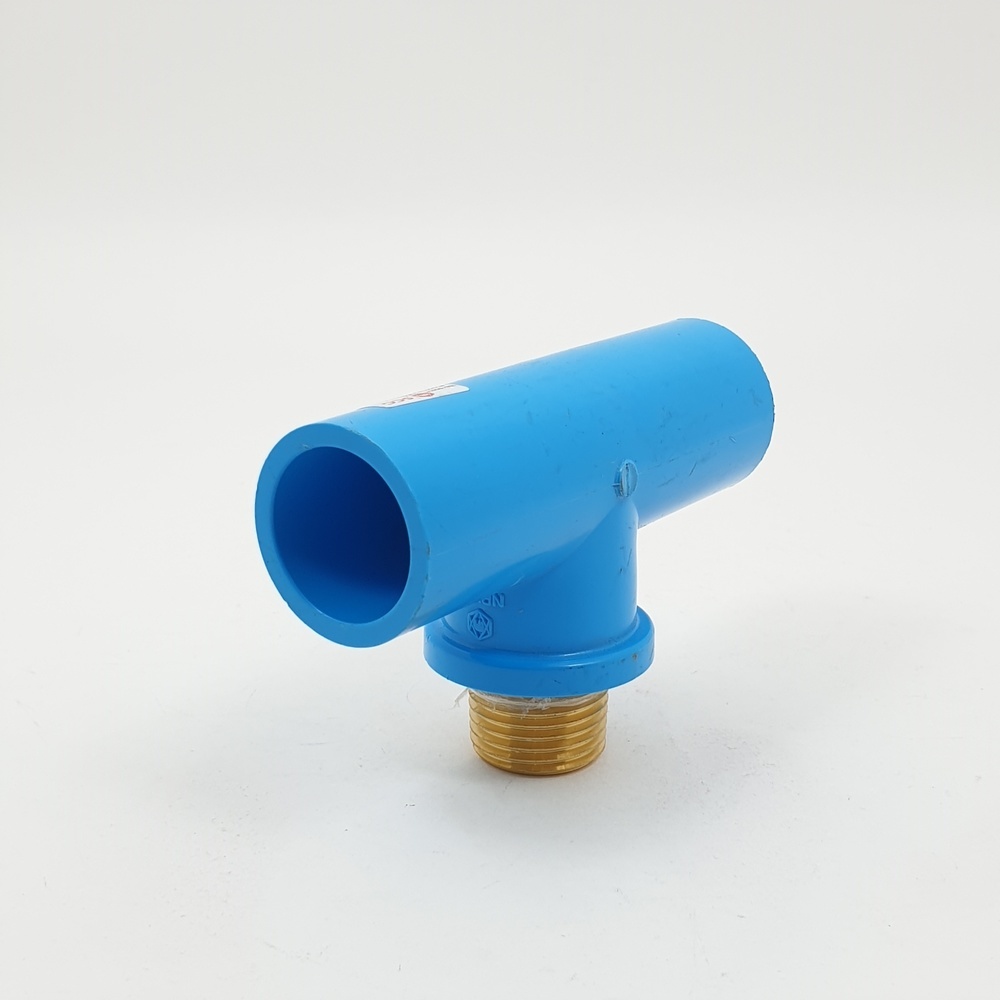 SCG สามทางเกลียวนอก ทองเหลือง หนา 1/2"(18) ชั้น 13.5 สีฟ้า