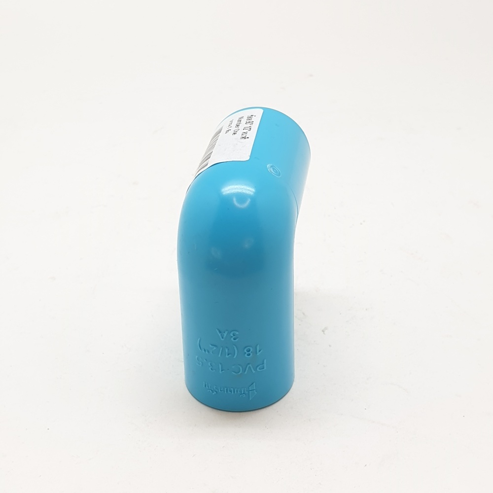 NUMBER ONE ข้องอ 90 หนา 1/2"(18) ชั้น 13.5 สีฟ้า