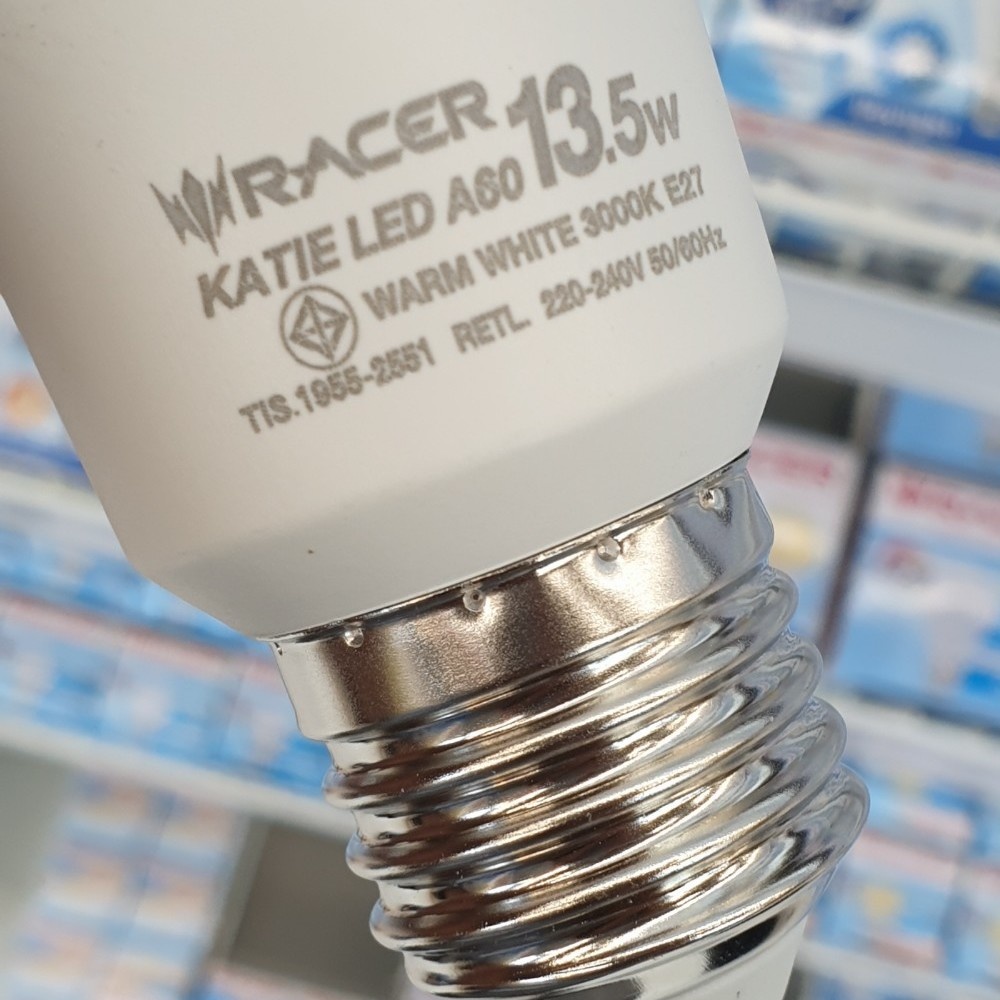 RACER หลอดไฟ LED BULB E27 13.5W รุ่น KATIE แสงวอร์มไวท์