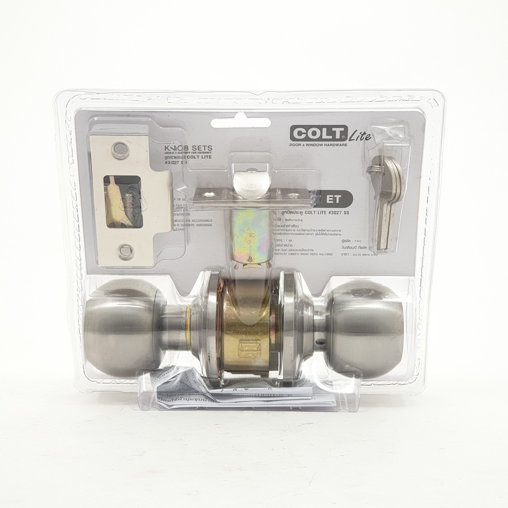 COLT LITE ลูกบิดห้องทั่วไป จานเล็ก สเตนเลส-201 รุ่น 3027 SS สีสเตนเลส