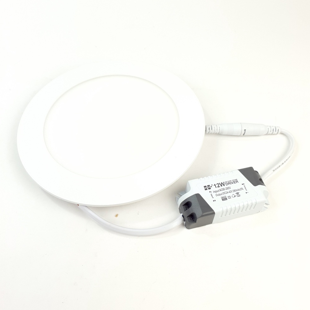 HI-TEK โคมพาเนล LED อีโค่ ทรงกลม 5นิ้ว 12W แบบฝังฝ้า รุ่นHFLEPR012W แสงนวล