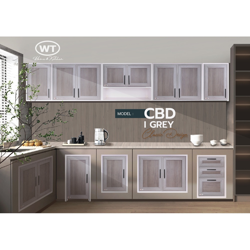 WT บานซิงค์คู่ CBD ขนาด 86.20x10x65.40 ซม.สี I GRAY