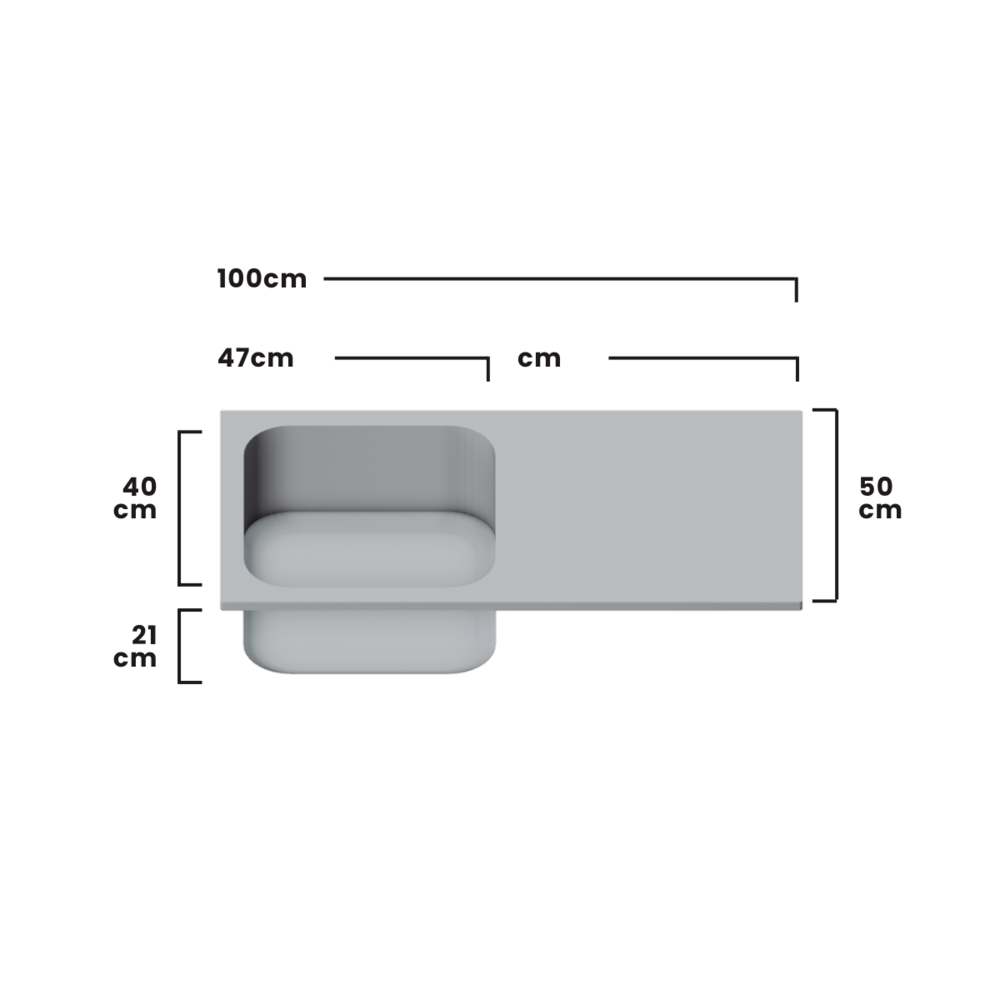 DYNAHOME อ่างล้างจาน 1 หลุมมีที่พัก รุ่น DH-10050-CB