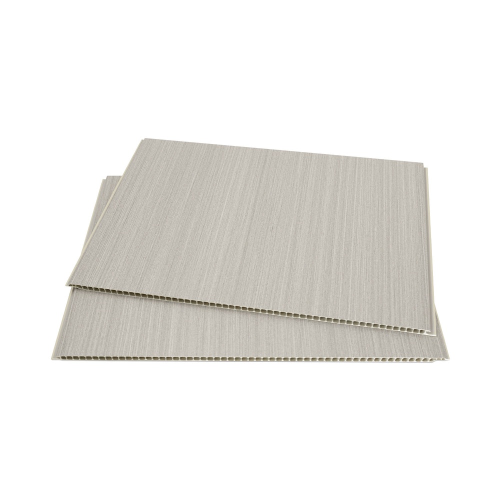 GREAT WOOD แผ่นตกแต่งผนังและฝ้า PVC GPPVC3.7-10 40*0.8*290 ซม. Gray