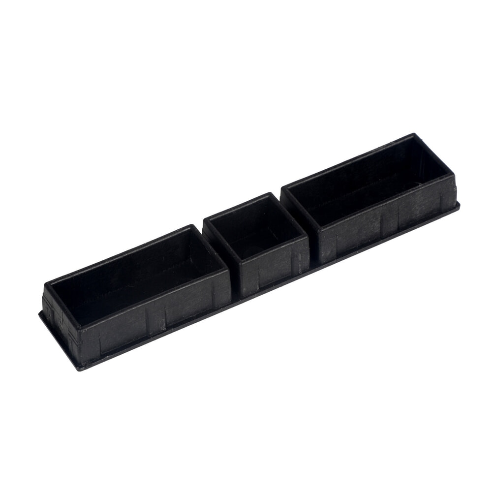 WELLINGTAN ฝาปิดกล่องอะลูมิเนียม TALU10020 10x2x0.7ซม. สีดำ