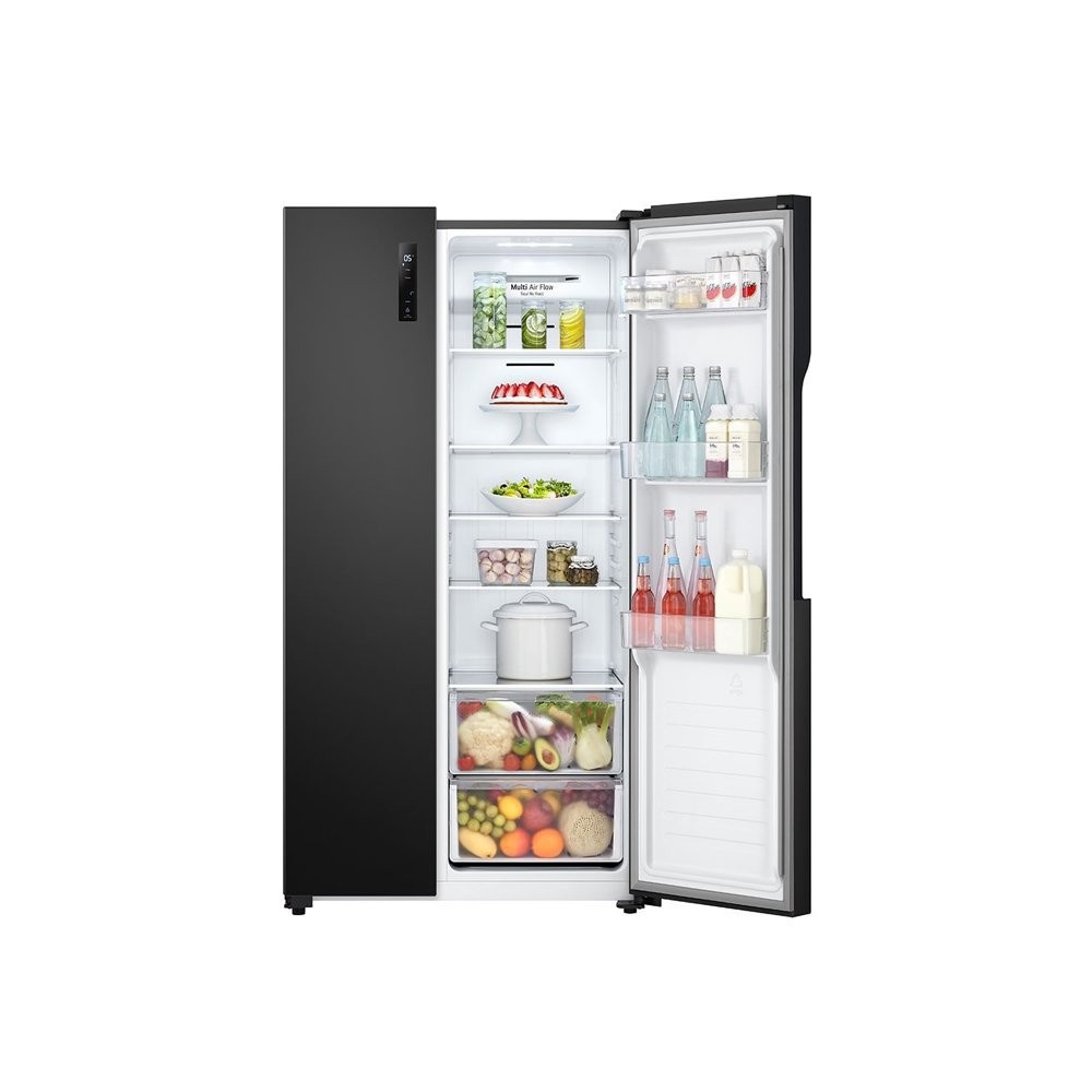 LG ตู้เย็น Side by side รุ่น GC-B187JBAM ขนาด 18Q สีดำ