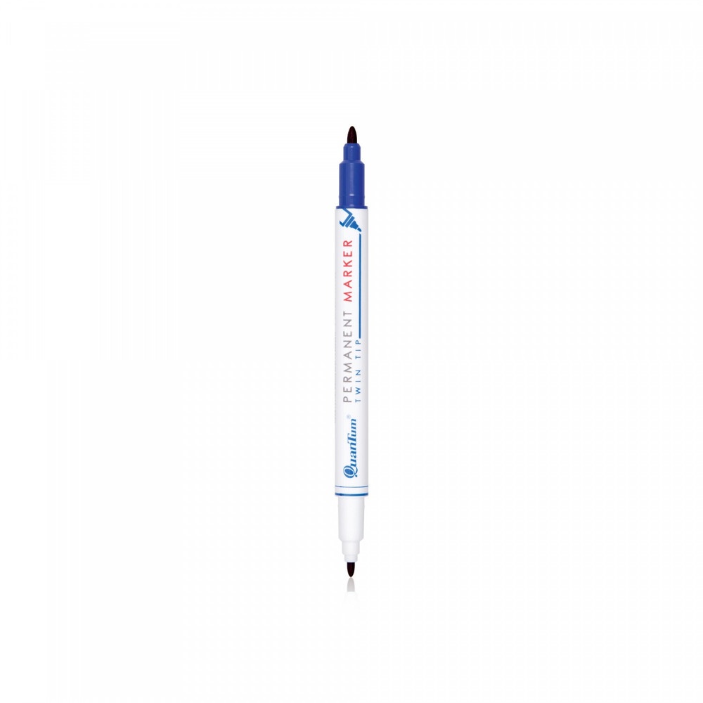 Quantum ปากกาเขียนดีวีดี 2 หัว รุ่น QDVD1020 สีน้ำเงิน (1ด้าม/แพ็ค)