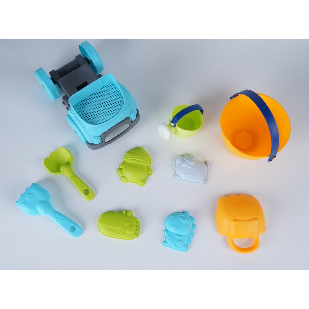 TOYS ของเล่นชุดรถบรรทุกชายหาดและอุปกรณ์ 8 ชิ้น รุ่น HG-1227 ขนาด 28x16x22 ซม. คละสี