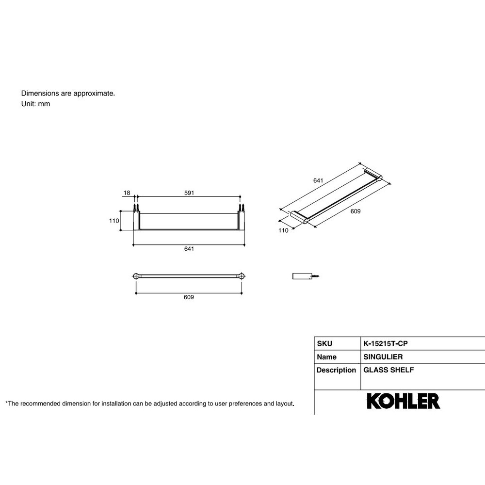 หิ้งวางของ รุ่น ซิงกูลิเยร์ K-15215T