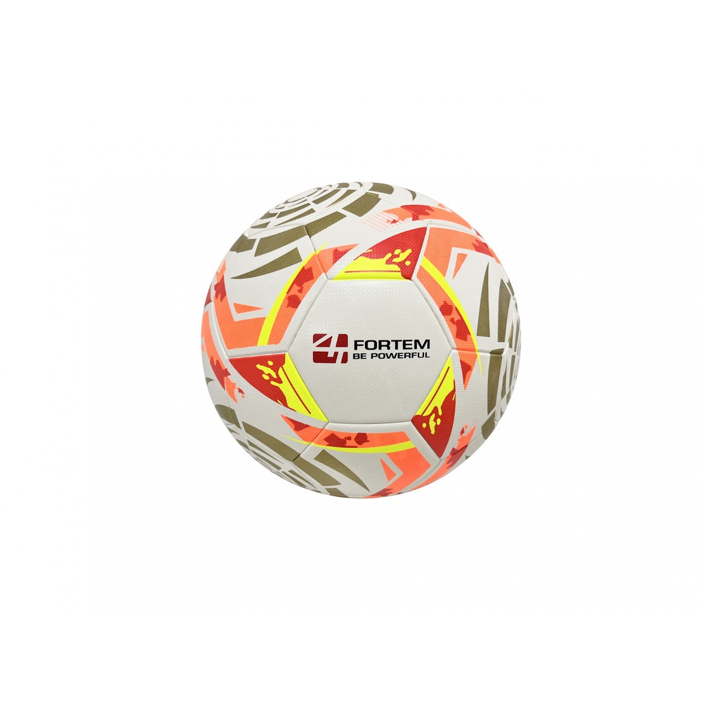 FORTEM ลูกฟุตบอล TPU เบอร์ 5 เหมาะสำหรับอายุ 12 ปีขึ้นไป รุ่น PFT03 ขนาด Φ21 ซม. สีขาว-ส้ม แถมเข็มก๊าซ