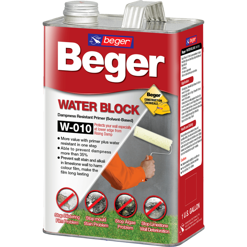 Beger น้ำยาทากันความชื้น WaterBlock  W-010 1กล. สูตรน้ำมัน