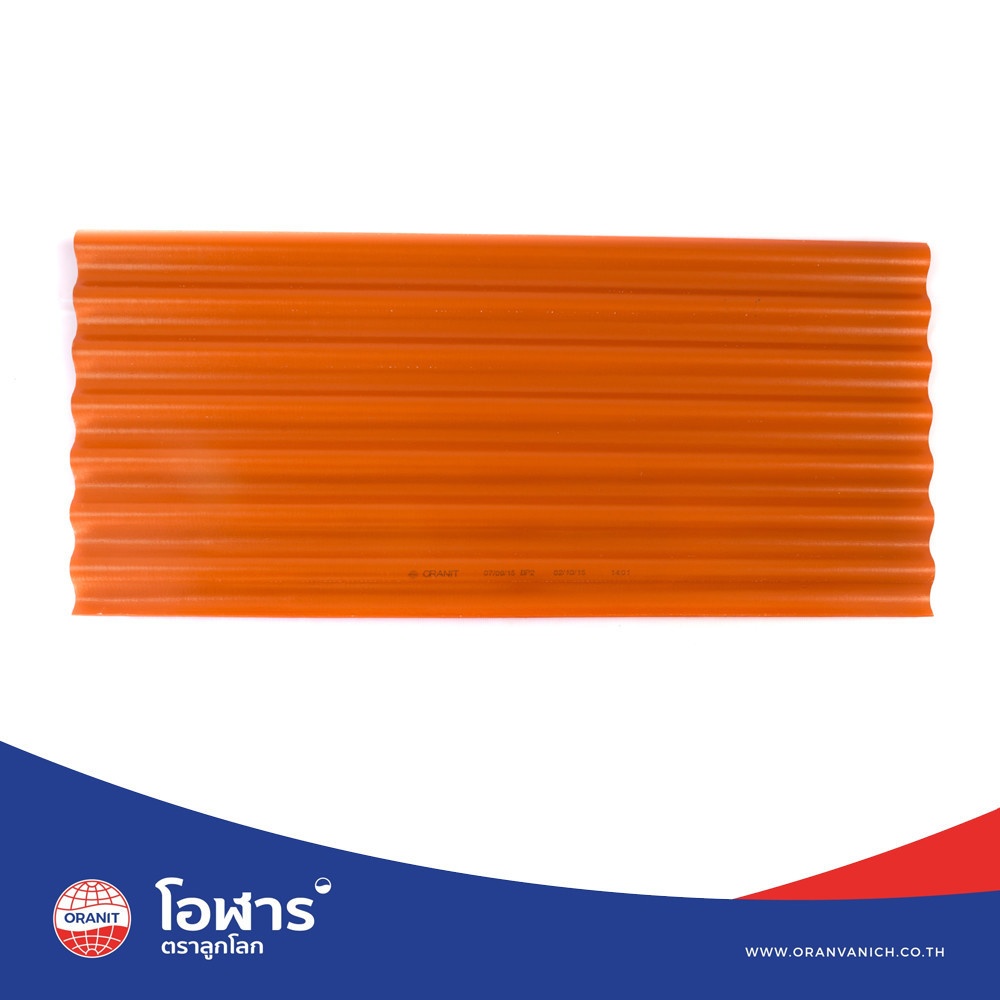 โอฬาร กระเบื้องหลังคาลอนเล็ก 0.4x54x120 ซม. สีหมากแดง