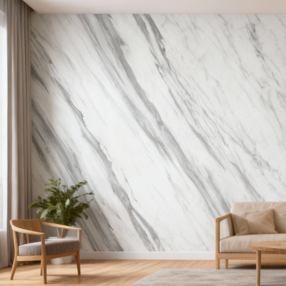 TAPIO วอลเปเปอร์แบบมีกาว ลายหินอ่อน รุ่น Marble-04 ขนาด 45x1000 ซม. สีขาว