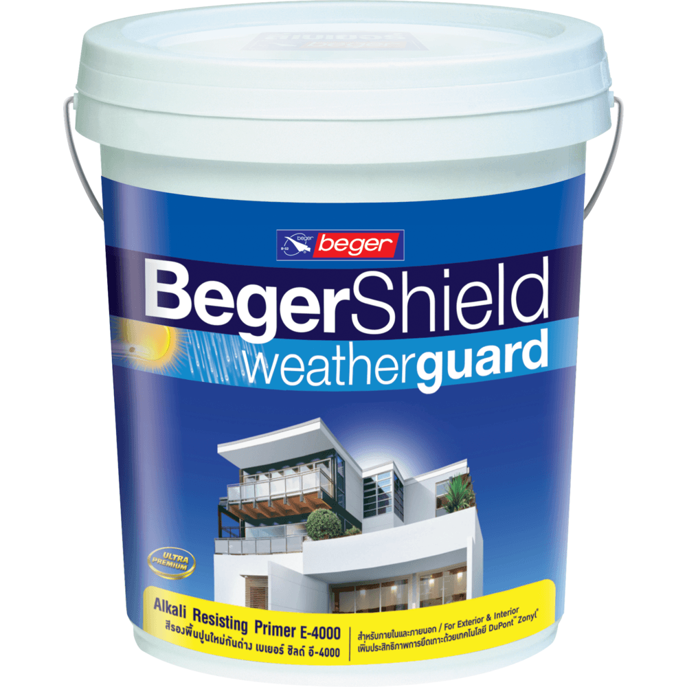 Beger สีรองพื้นปูนใหม่ เบเยอร์ชิลด์ E-4000 5กล. สูตรน้ำ