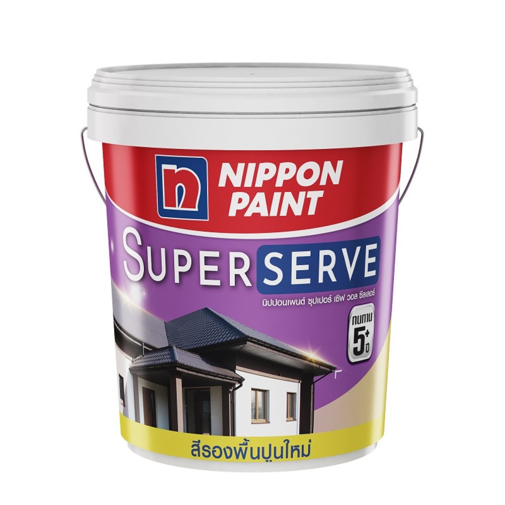 NIPPON PAINT สีรองพื้นปูนใหม่ SUPERSERVE ขนาด 5 แกลลอน สีขาว