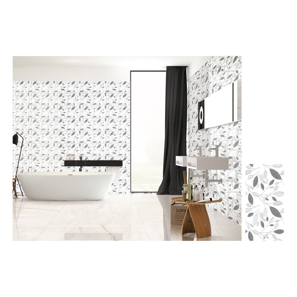 Marbella กระเบื้องเซรามิคปูผนัง 25X40 ซม. รุ่น ลิฟ แวร์ รุ่นJB318 Gloss (15P)