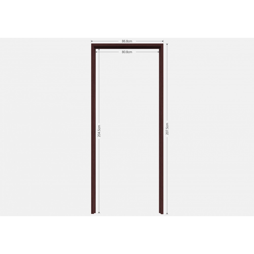 WELLINGTAN วงกบประตู WPC WPCDF-4-4 80x200ซม. THAI TEAK