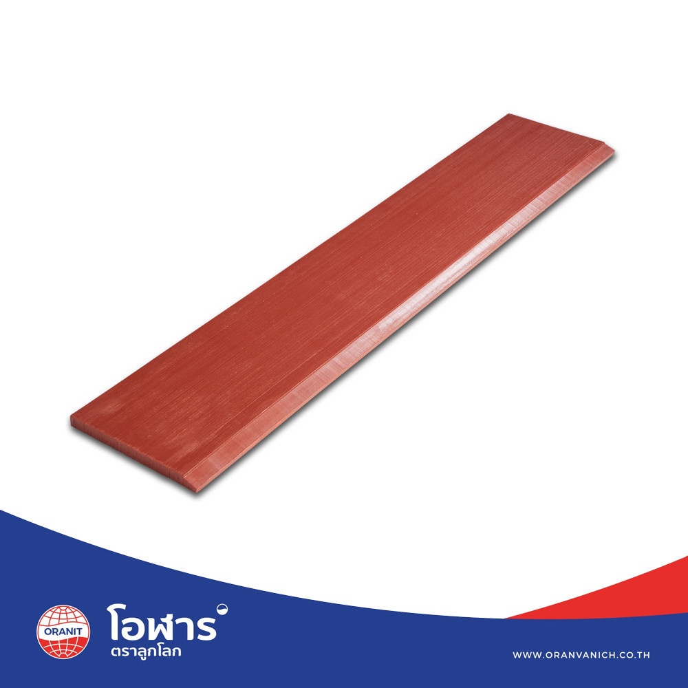 โอฬาร ไม้เชิงชาย ลบเหลี่ยม แบบเรียบ 1.5x15x300ซม. สีโอ๊ค