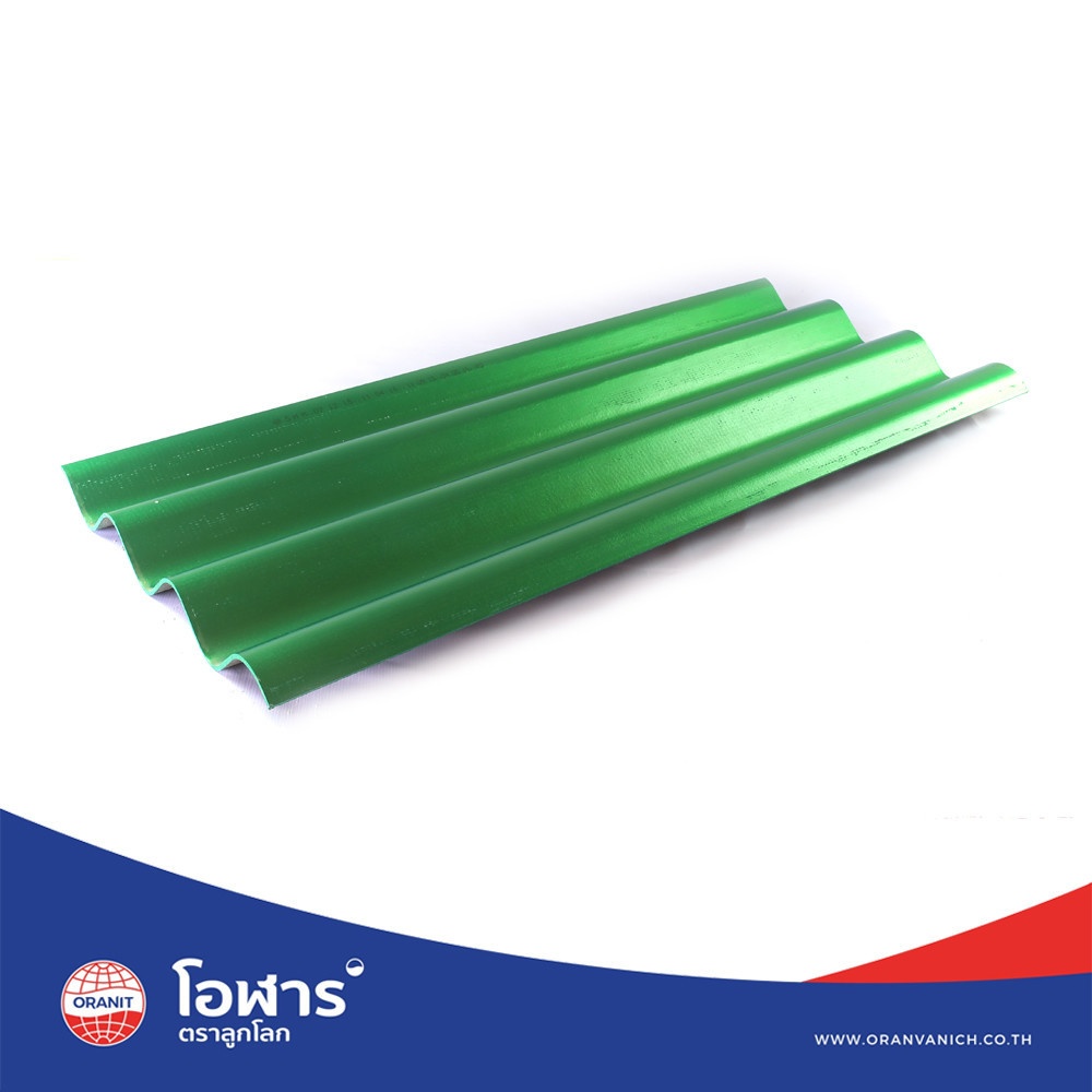 โอฬาร กระเบื้องหลังคา 3ลอน 0.5x50x150 ซม. สีประกายนาคราช