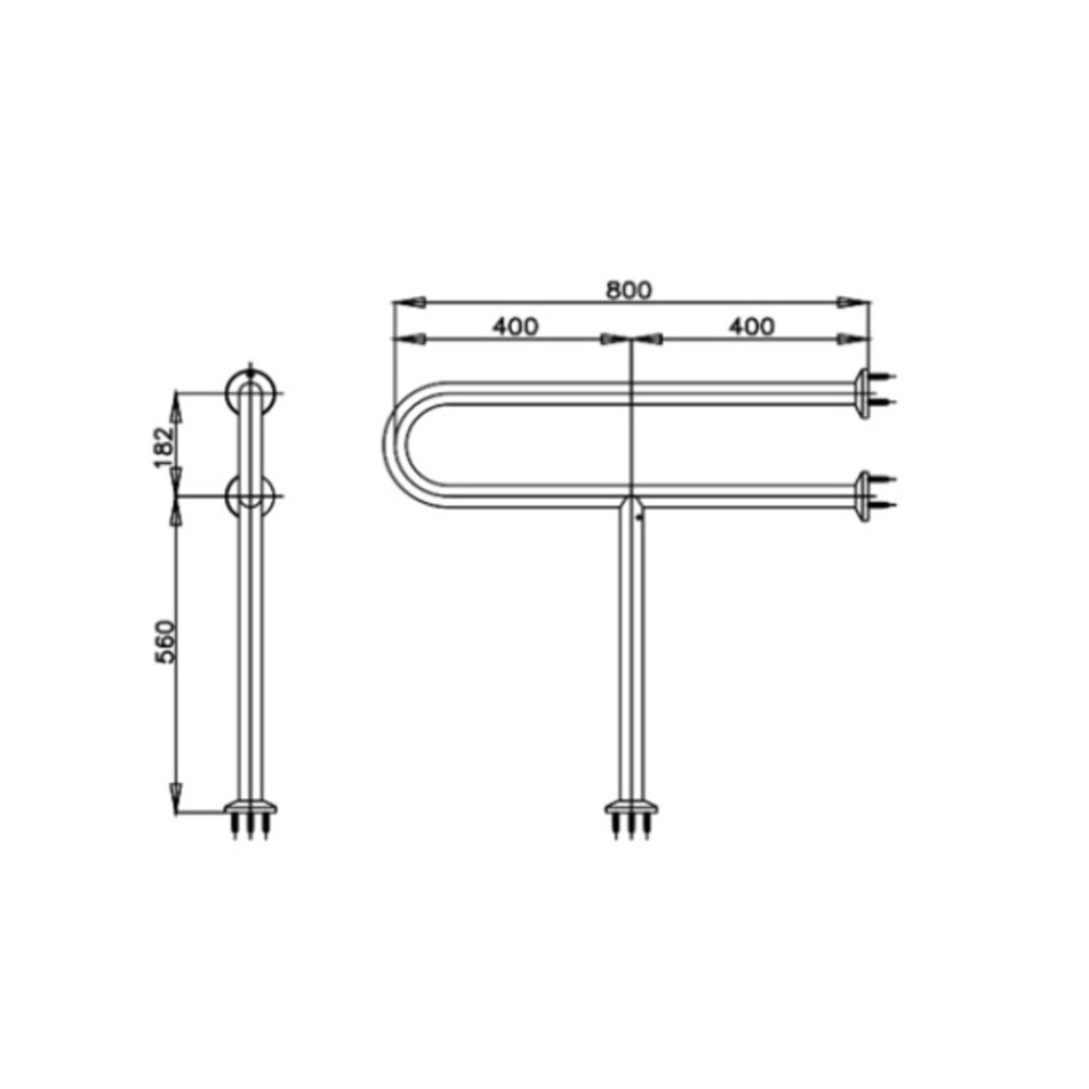 Cotto ราวทรงตัวสำหรับอ่างล้างหน้า รุ่น CT795 ขนาด 74X80 ซม.