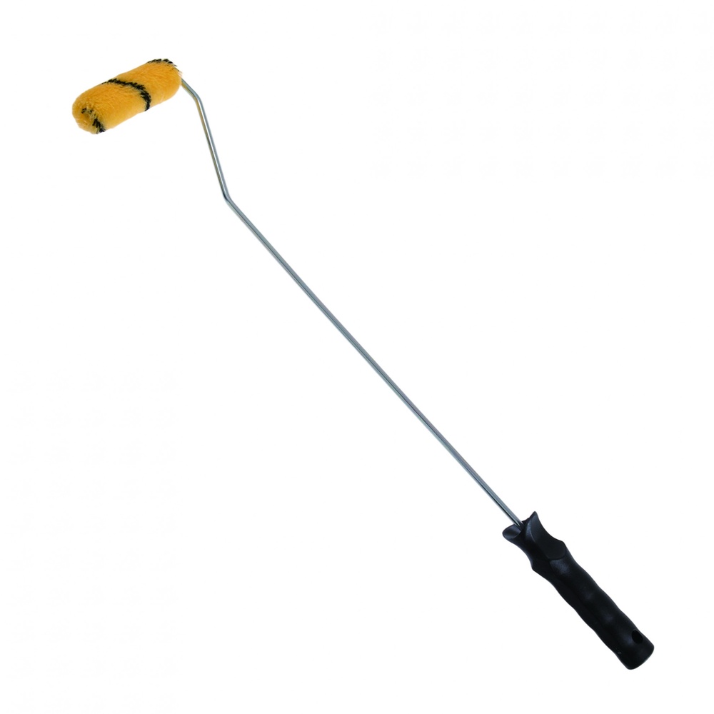 HUMMER ลูกกลิ้งทาสี 4นิ้ว Mini รุ่น GBH-MSPL-4 ขนสีเหลือง-ดำ ด้ามยาว 26”